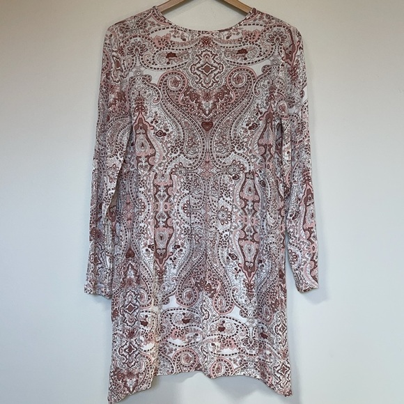 Anthropologie Pink Paisley Print Chemise Tunic y2k small - Picture 6 of 7